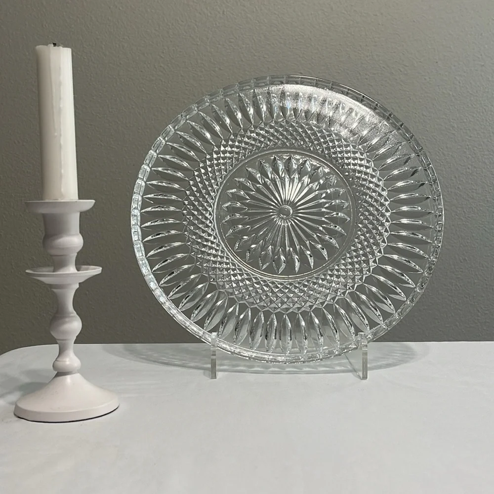 Williams Sonoma Crystal 11” Round Serving Plate – Elegant Entertaining